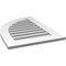 Ekena Millwork Quarter Round Top Left Surface Mount PVC Gable Vent w/ 3-1/2"W x 1"P Standard Frame, 22"W x 32"H GVPQL22X3201SF - alternate 3